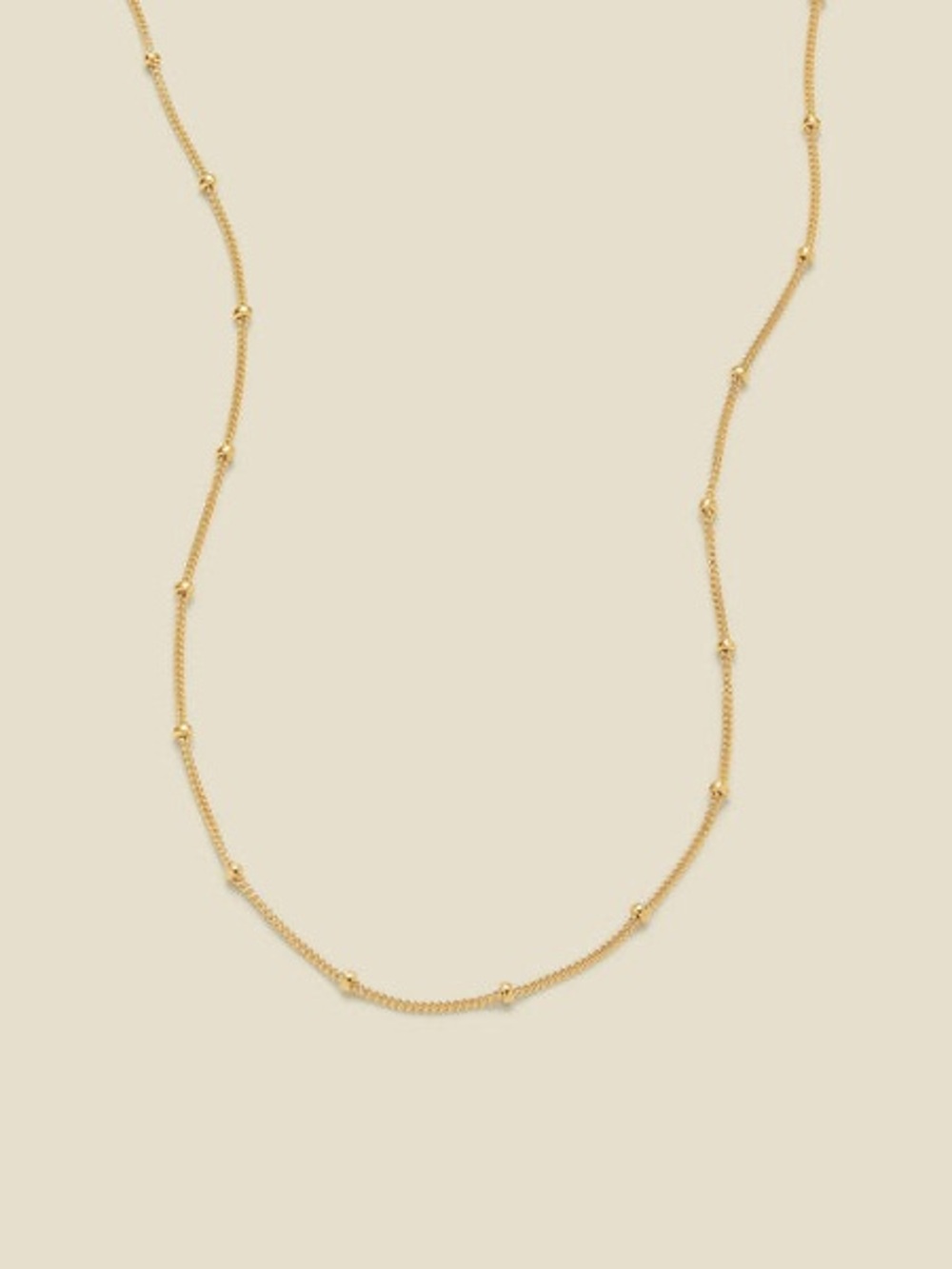 Made by Mary Delicate Gold Bead Satellite Choker Necklace for Women